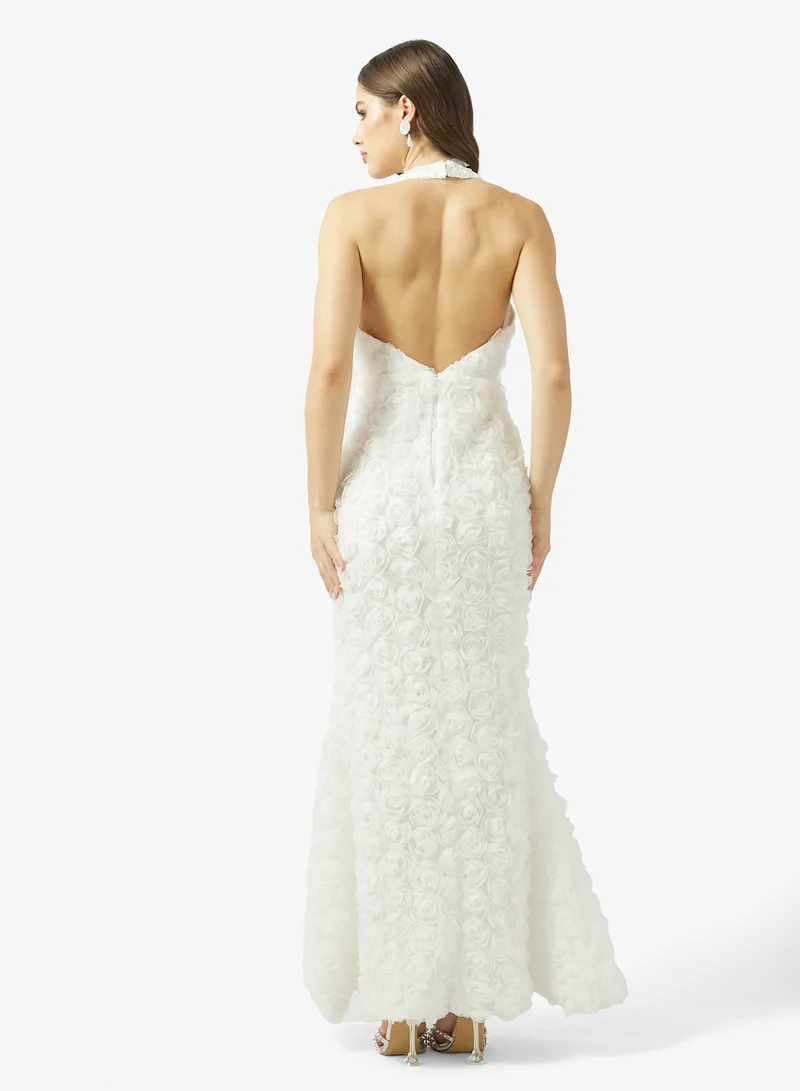 Ginger Boutique 3D Floral Applique Mermaid Dress